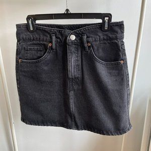 Lightly Worn Zara Black Denim Skirt